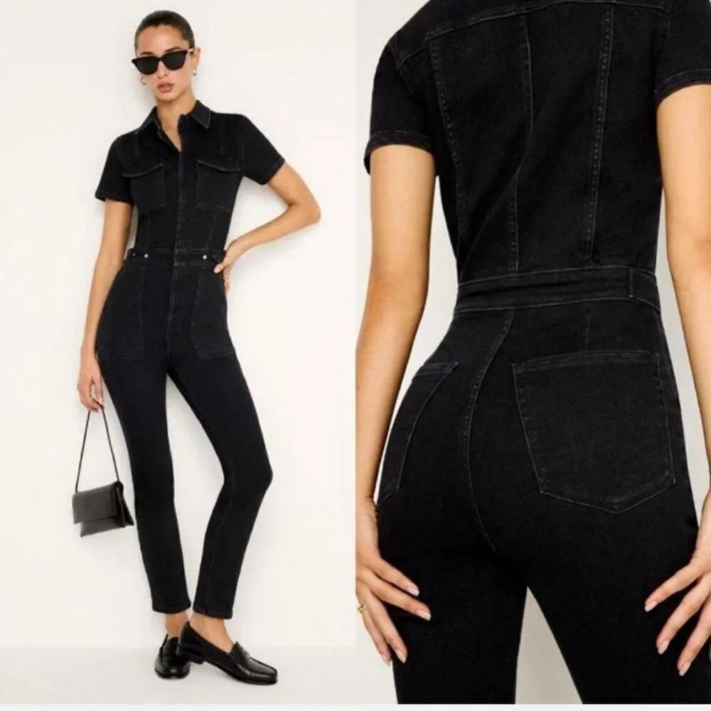 NWT Good American Size Medium Black Jumpsuit (retail $199) (c1)